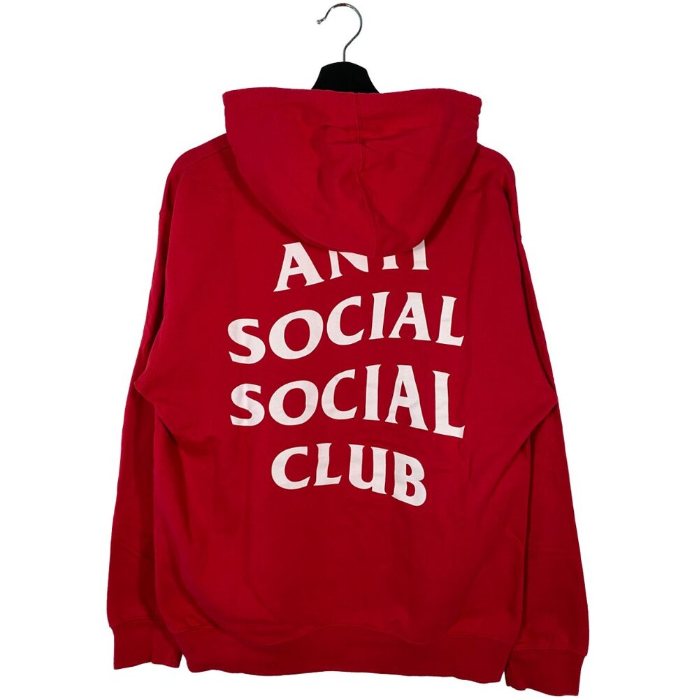 Anti Social Social Club Goodbye Motion graphic hoodie red mens size medium